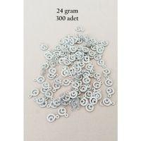 Oya Abiye Bileklik Kolye Pleksi Metalik Plastik Pul Gümüş Renk 24 gram 300 adet - BNC576