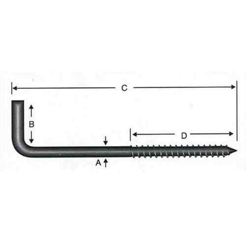 Vidalı Korniş Çivi No:5 - 4x50 - 10 Adet