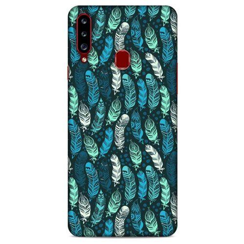 Samsung Galaxy A20s Kılıf Desenli Özel Seri Tüyler (46) Core Armor Kılıf