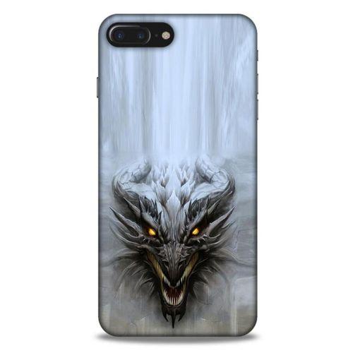 Apple Iphone 8 Plus Kılıf Dragons (11) Tam Koruma Beyaz Ejderha