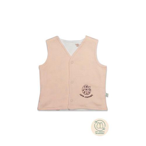 Bistyle Bistyle Yelek Çift Taraflı Cookies Cute Happy 18112 Somon