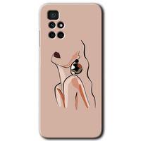 Redmi 10 Kılıf HD Desen Baskılı Arka Kapak - Çizim Silüet