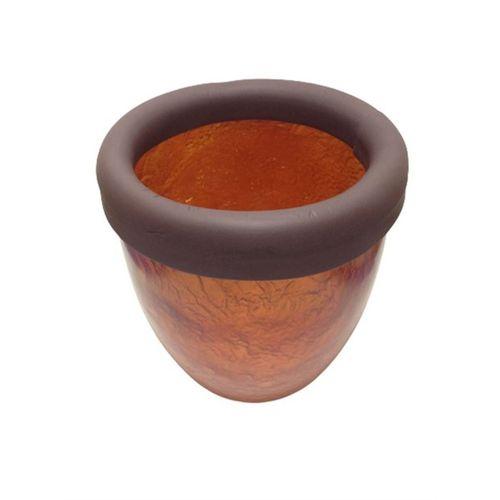 Altın Renkli Büyük Boy Çiçeklik Saksı Poliresin 19x19x23cm
