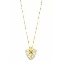 Taşlı Kutup Yıldızı Kolye - Altın