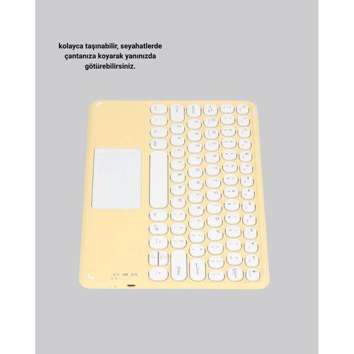 Bluetooth Kablosuz Klavye – İnce Slim Model, Tablet Ve Akıllı Tv Uyumlu, Sessiz Tuşlu Taşınabilir Klavye
