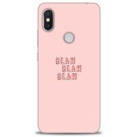 Xiaomi Redmi Note 6 Pro Kılıf HD Baskılı Kılıf - Blah Blah + Tam Ekran Koruyucu