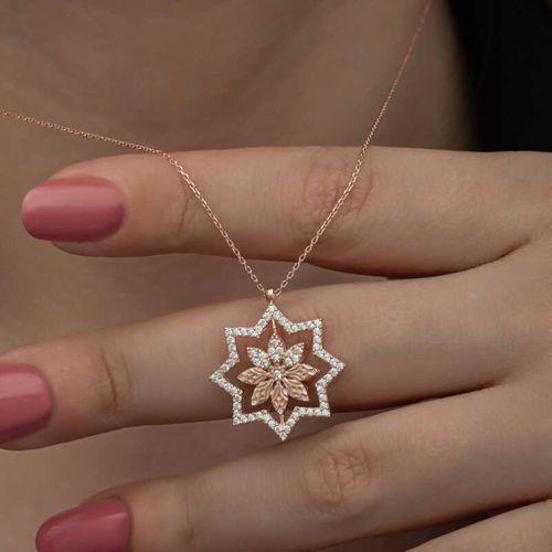 Lucky Life 925 Ayar Gumuss Rose Kar Tanesi Lucky Life Lucky Life Kadın Kolye