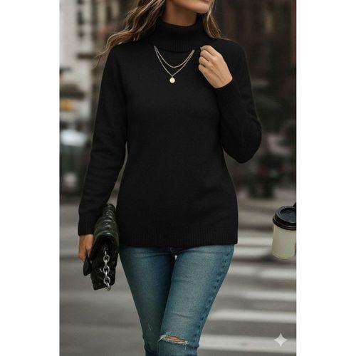 Kadın Uzun Kollu Balıkçı Yaka Triko Bluz