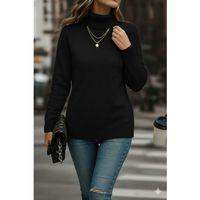 Kadın Uzun Kollu Balıkçı Yaka Triko Bluz