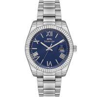 Slazenger SL.09.2508.1.03 Quartz Çelik Gri Lacivert Kadran 43 mm Erkek Kol Saati