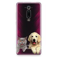 Xiaomi Redmi K20 Pro Premium Kılıf Scottish Fold Kedi Ve Köpek Arka Kapak Koruma Desenli Full