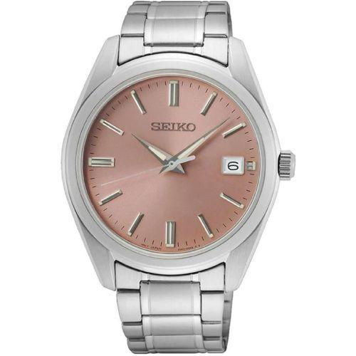 Seiko SUR523P1 Quartz Çelik Gri Pembe Kadran Safir Cam10 ATM 40 mm Erkek Kol Saati