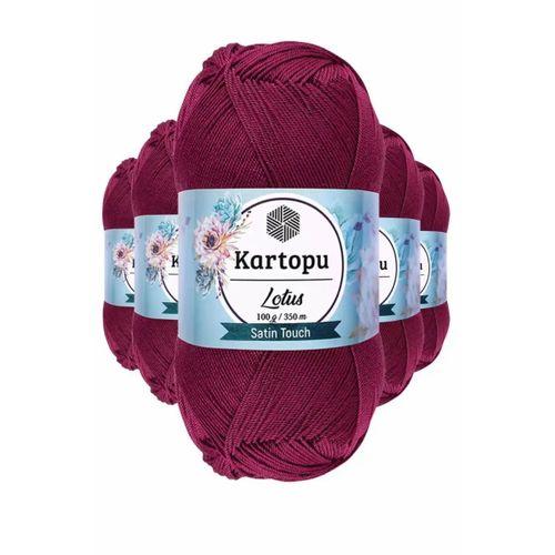 5 Adet Lotus Bikini Büstiyer Bluz Örgü İpi  K747 Mürdüm