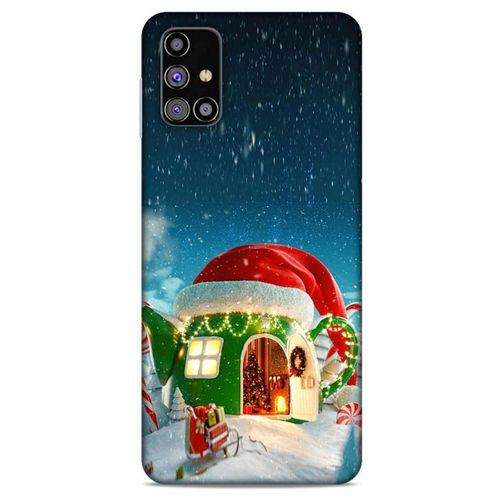 Samsung Galaxy M31s Kılıf Snowix (2) Kabı Yeşil Kırmızı