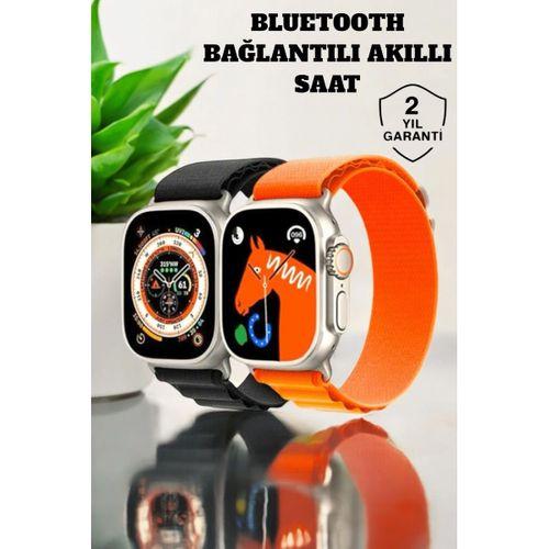Bluetooth Bağlantılı 49mm Dokunmatik Akıllı Saat Sağlık Ve Spor Takip Özellikli
