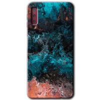 Samsung Galaxy A7 2018 Kılıf HD Desen Baskılı Arka Kapak - Liquid Colorfull