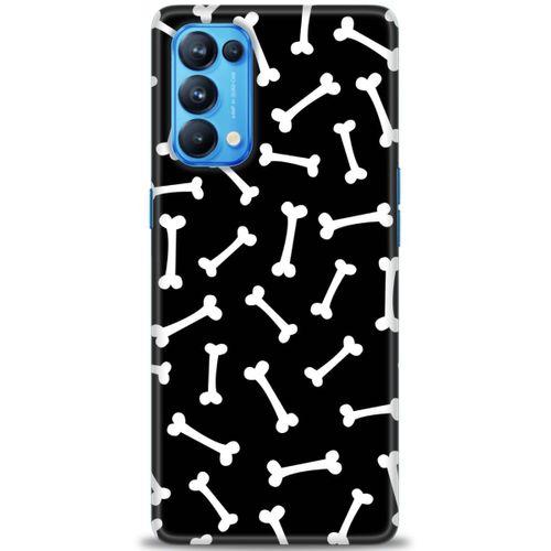 Oppo Reno 5 Pro Kılıf HD Baskılı Kılıf - Kemikler + Tam Ekran Koruyucu