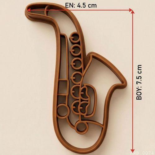 2Li Saksafon Figürlü Hamur Şekillendirici Kurabiye Kalıbı Oyun Hamuru Kalıbı 7 5 cm