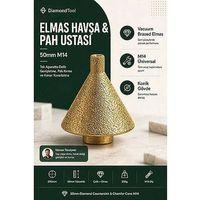 Mermer Granit Seramik İçin M14 Uyumlu 50mm Elmas Havşa ve Pah Kırma Aparatı M14 Konik Taşlama Ucu 723582