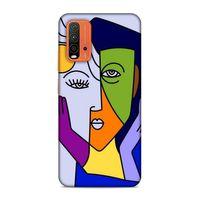 Xiaomi Redmi 9T Uyumlu Kılıf Face'X 39 Liquid Crystal Kılıf İki Yüzlü