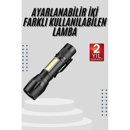 El Feneri Uzun Menzilli Usb Şarj Edilebilir Kamp Lambası