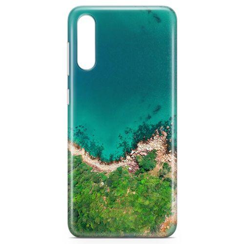 Samsung Galaxy A50s Kılıf Mavi Tur Arka Kapak Koruma Desenli Full Koruyucu