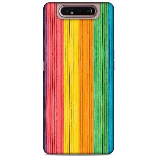 Lopard Samsung Galaxy A80 Uyumlu Kılıf Wood'X (28) Arka Kapak Desenli
