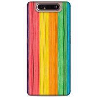 Lopard Samsung Galaxy A80 Uyumlu Kılıf Wood'X (28) Arka Kapak Desenli