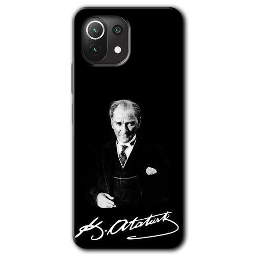 Xiaomi Mi 11 Lite Kılıf Baskılı Arka Kapak - Atatürk İmza +Tam Ekran Koruyucu