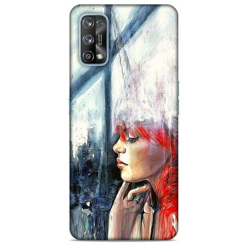 Oppo Realme 7 Pro Kılıf Depresyon (14) Lansman Kılıf Mor Bordo