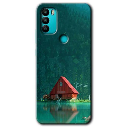 Potkal Hediye Fabrikası General Mobile GM 21 Plus HD Baskılı Kılıf + 9D Tam Ekran Koruyucu - House In Woods