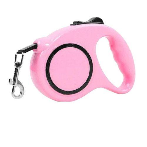 Süslüpati Otomatik Uzayan Köpek Tasması Pembe 3 Metre