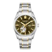 Quantum QMG1192.371 Otomatik Çelik Altın Gri  Yeşil Kadran 10 ATM 41 mm Erkek Kol Saati