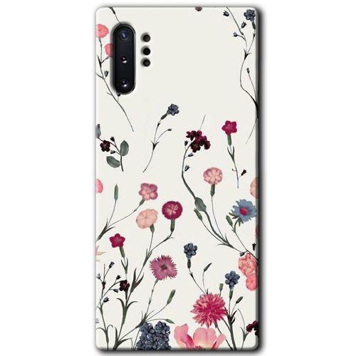 Samsung Galaxy Note 10 Plus HD Baskılı Kılıf + 9D Tam Ekran Koruyucu - Mat Çiçek