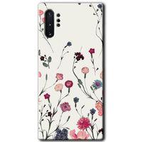 Samsung Galaxy Note 10 Plus HD Baskılı Kılıf + 9D Tam Ekran Koruyucu - Mat Çiçek