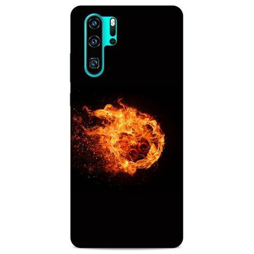 Lopard Huawei P30 Pro Uyumlu Kılıf FireX (29) Arka Koruma Kılıfı Ateş Topu