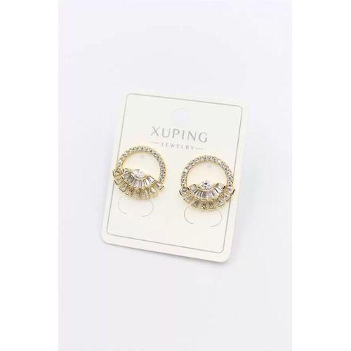 Taşlı Göz Küpe - Altın