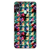 Samsung Galaxy M40 Kılıf Kelebek Etkisi (17) Tasarım Kılıf Turkuaz Yeşil