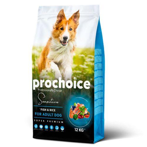 Prochoice Yetişkin Hassas Köpekler İçin, Hipoalerjenik, Balıklı Ve Pirinçli Kuru Mama 12 kg