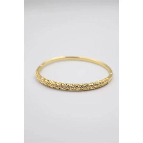 Taşlı Vip Bilezik - Altın