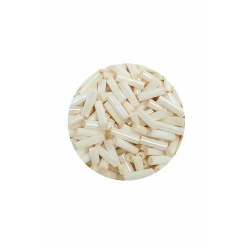 Uzun Boru Kesme Boncuk Çap 2mm Uzunluk 10 mm - 60 Gram - Açık Krem - BNC298
