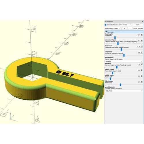 Openscad Anahtar (Bu ürün Sadece Plastik parçadır - Almadan Önce Soru Sorabilirsiniz)
