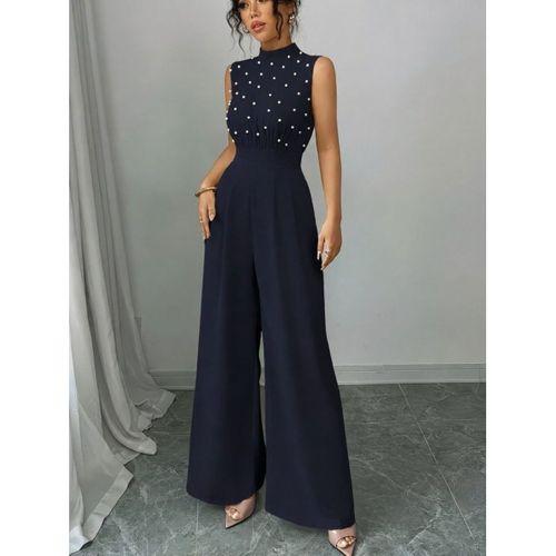 Kadın Balıkçı Yaka Kolsuz Incili Beli Kuşaklı Uzun Janjan Tulum