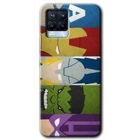 MRCİLETİSİM Realme 8 Pro Kılıf Baskılı Kapak - Avengers-1 + 5D Tam Kaplayan Cam