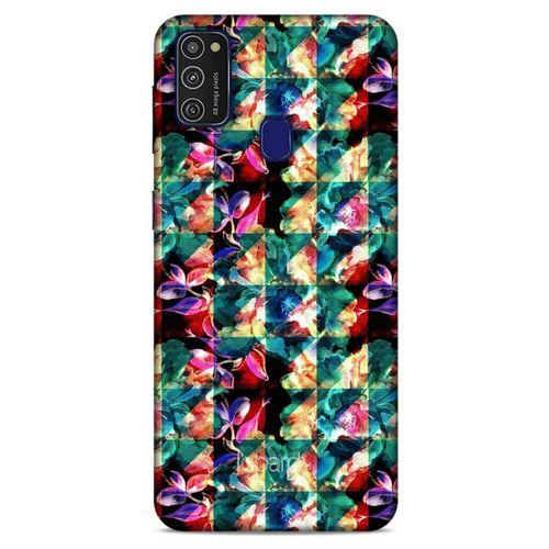 Samsung Galaxy M21 Kılıf Kelebek Etkisi (17) Tasarım Kılıf Turkuaz Yeşil