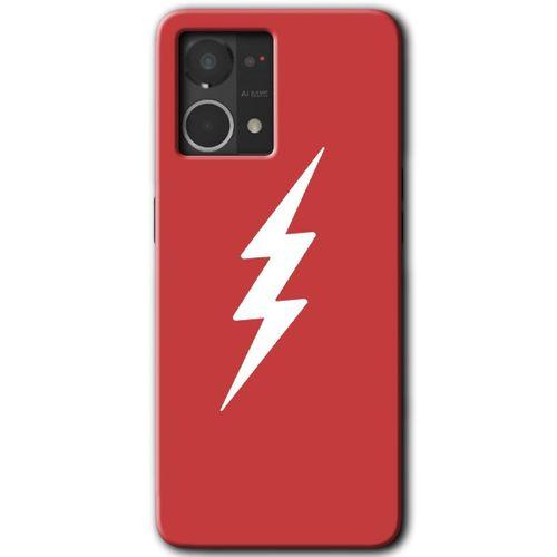 Potkal Hediye Fabrikası Oppo Reno 7 4G Kılıf HD Desen Baskılı Arka Kapak - Flash Logo