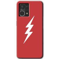 Potkal Hediye Fabrikası Oppo Reno 7 4G Kılıf HD Desen Baskılı Arka Kapak - Flash Logo