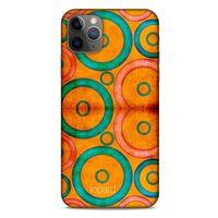 Apple Iphone 11 Pro Max Kılıf Pastel Renkler (39) Liquid Crystal Kılıf Turuncu Yeşil