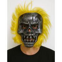 Wild Skull - Metal Kafatası Sarı Saçlı İskelet Maske