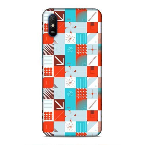 Xiaomi Redmi 9A Uyumlu Kılıf Insomnia (33) Hybrid Kılıf Turkuaz Kırmızı